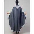 Designer embroidery Irani Kaftan - Grey